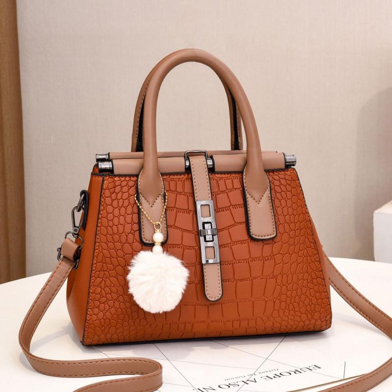 Handbag crocodile texture shoulder messenger bag women's bag classic