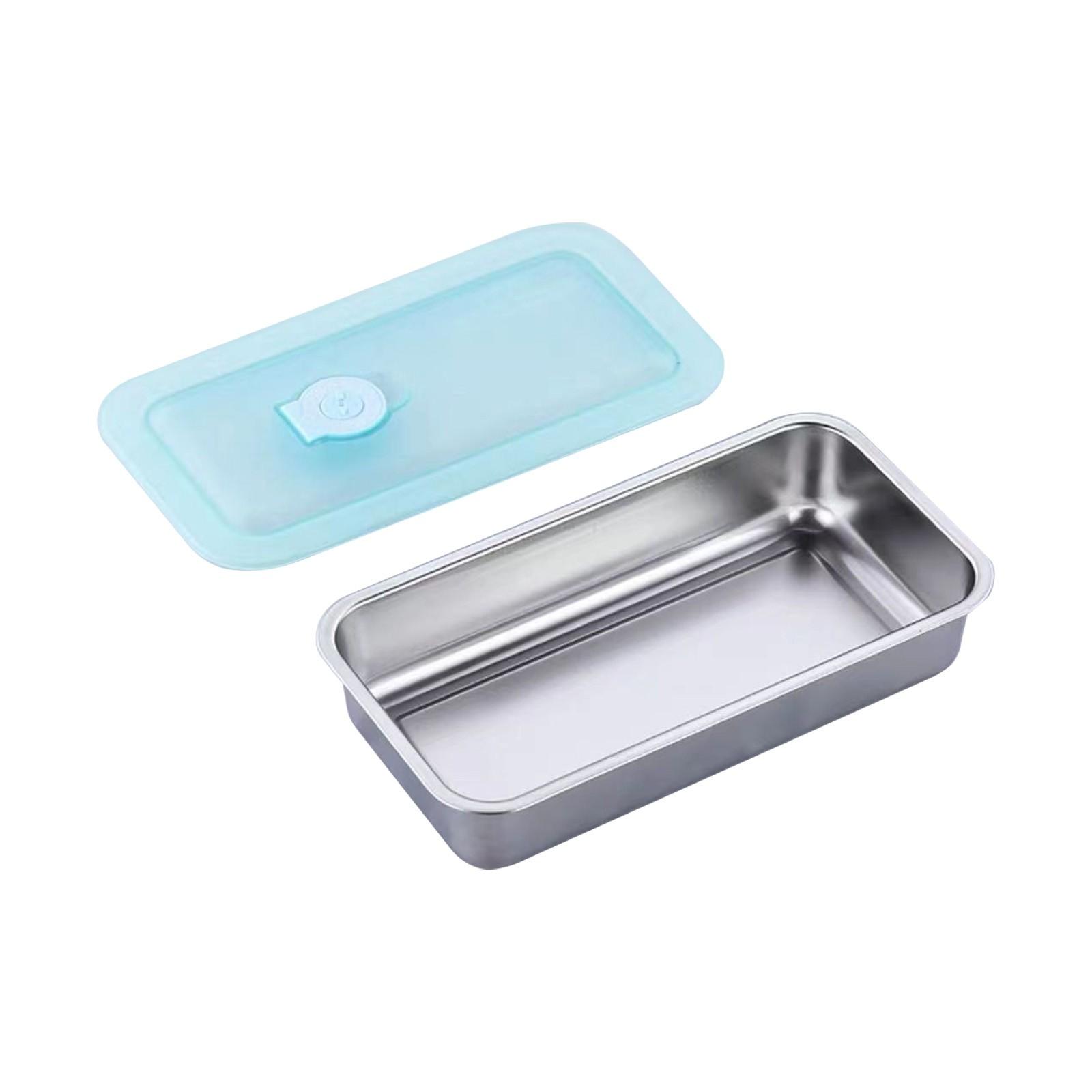 

Контейнеры для закусок многоразового использования, контейнеры для закусок из нержавеющей стали с двумя отделениями, многоразовые контейнеры для приправ с крышками, пригодные для мытья в посудомоечной машине One Size