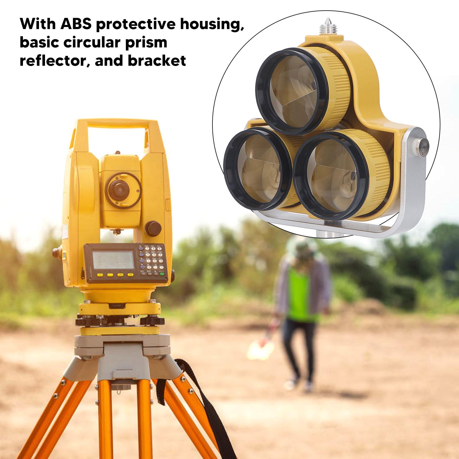

Triple Prism 64mm Effective Diameter 0mm Or ‑30mm Offset Optical Glass 64 Light Total Station Surveying Prism