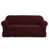 Solid Seersucker Sofa Cover with Skirt Slipcover Furniture Protector for Living Room Office Home Decor Couch