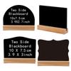 10Pcs Small Chalkboards with Wood Stand Double Sided Message Board Sign Table Number Food Sign for Wedding Party
