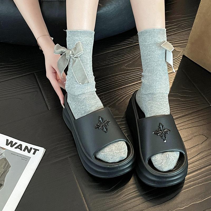Fashion 2025 New Women's Platform Slippers Thick Sole Summer Fashion Slides Beach Sandals Anti Slip Indoor Outdoor Lightweight Shoes