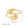 Stainless Steel Hollow Glossy Teardrop Bracelet Titanium Steel Spring Wire Gold Comma Open Bracelet