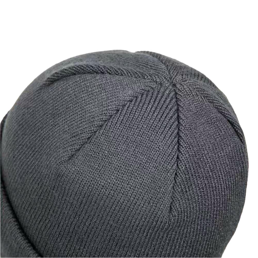 Men Women Winter Warm Suit Classic Plain Color Plush Fur Lined Winter Knit Hat Outdoor Basic Keep Warm Dandy Hat Cap