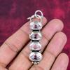 White Topaz 925 Solid Sterling Silver Pendant, Handmade Gemstone Jewelry Pendant For Memorial Day