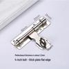 304 Stainless Steel Padlockable Door Bolt - Anti-theft, Thickened for Wooden or Room Doors, Universal Left/Right Fit.