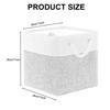 Set Of 4 Foldable Cube Baskets with Rope Handles Multipurpose Storage Box for Home Decoration Bedding Organizers