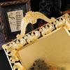 European hollow rectangle light luxury fashion fruit plate high-end fruit plate KTV bar snack plate metal handicrafts
