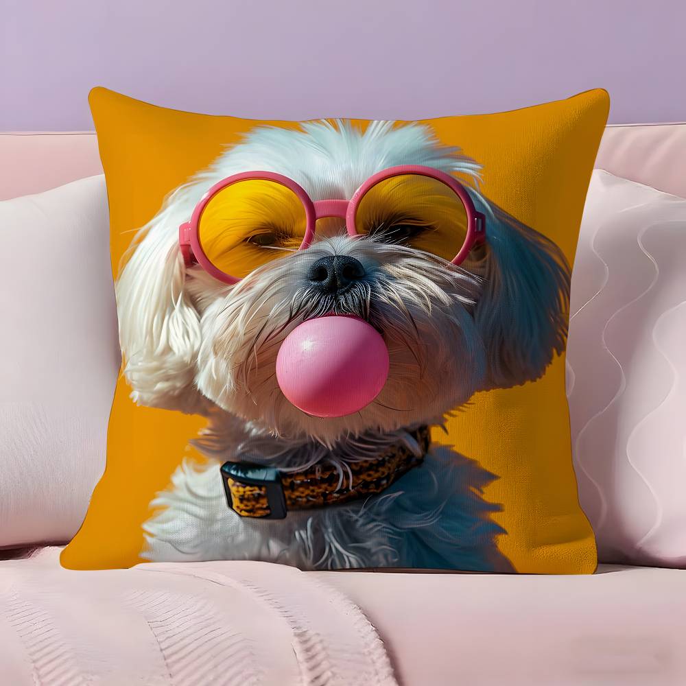 Vibrant Animal Bubble Fashion Tiger Pillow Case  Ultra Soft Skin Friendly Fabric Cloud Like Comfort & Concealed Zipper