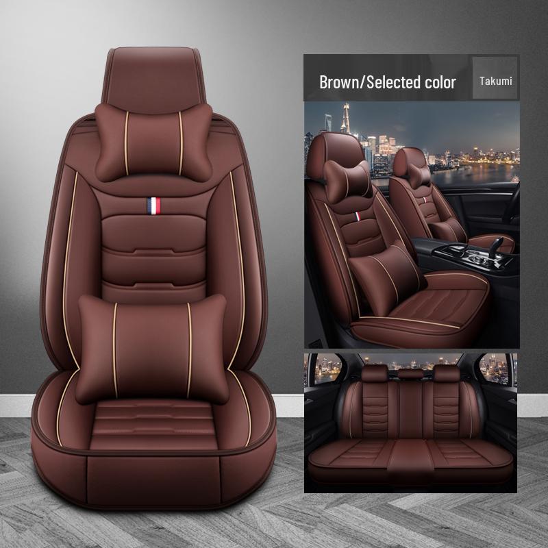 Universal Car Seat Cover - Four Seasons, Full Surround, New Leather Design