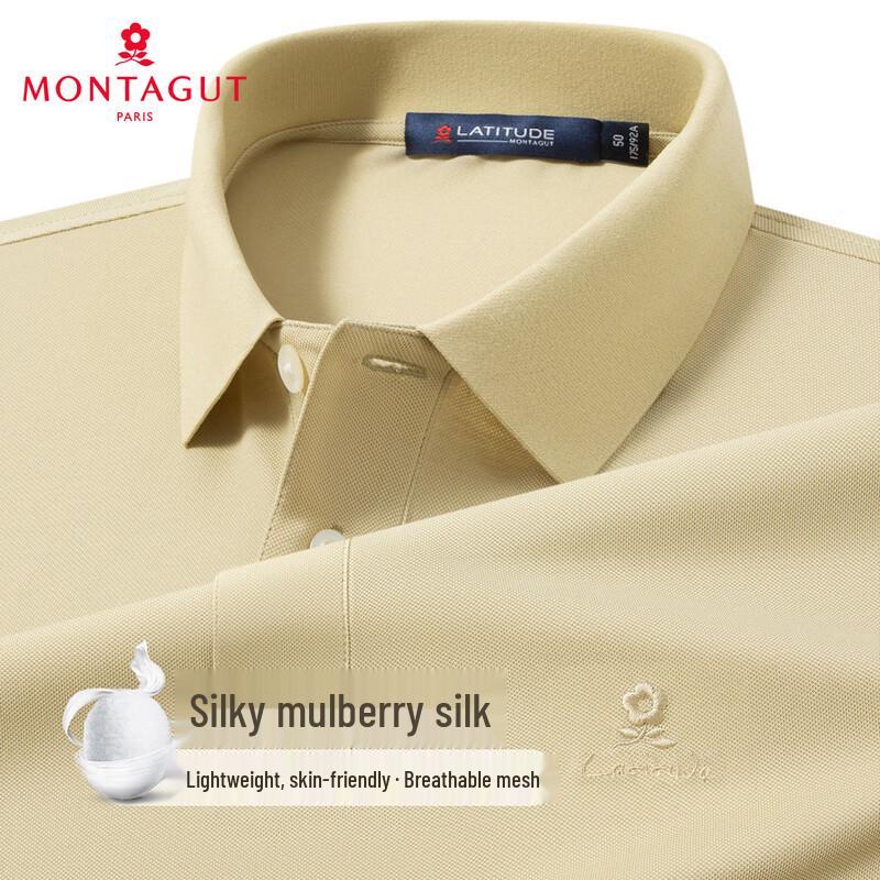 Montagut 15% Silk Blend Breathable Men's Polo Shirt