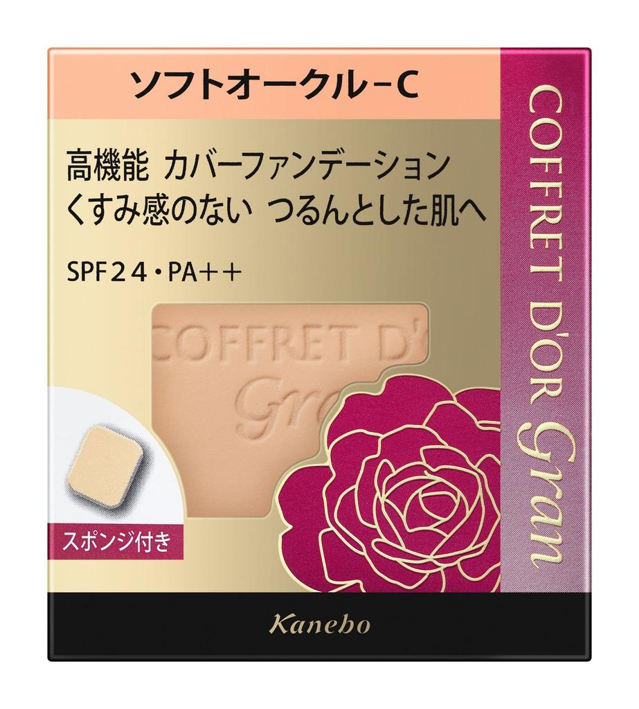 Coffret Grand Foundation Cover Fit Pact UV2 Soft Ocher d'Or SPF24/PA++ 10.5g