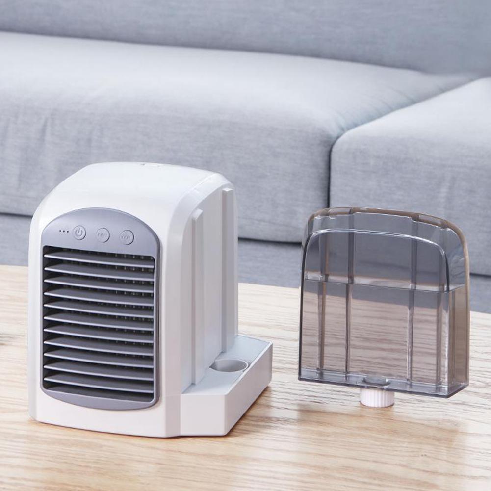 Water-Cooled Personal Mini Air Cooler Humidifier Air Cooling Machine 3 Gear Cooling Fan for Bedroom Living Room