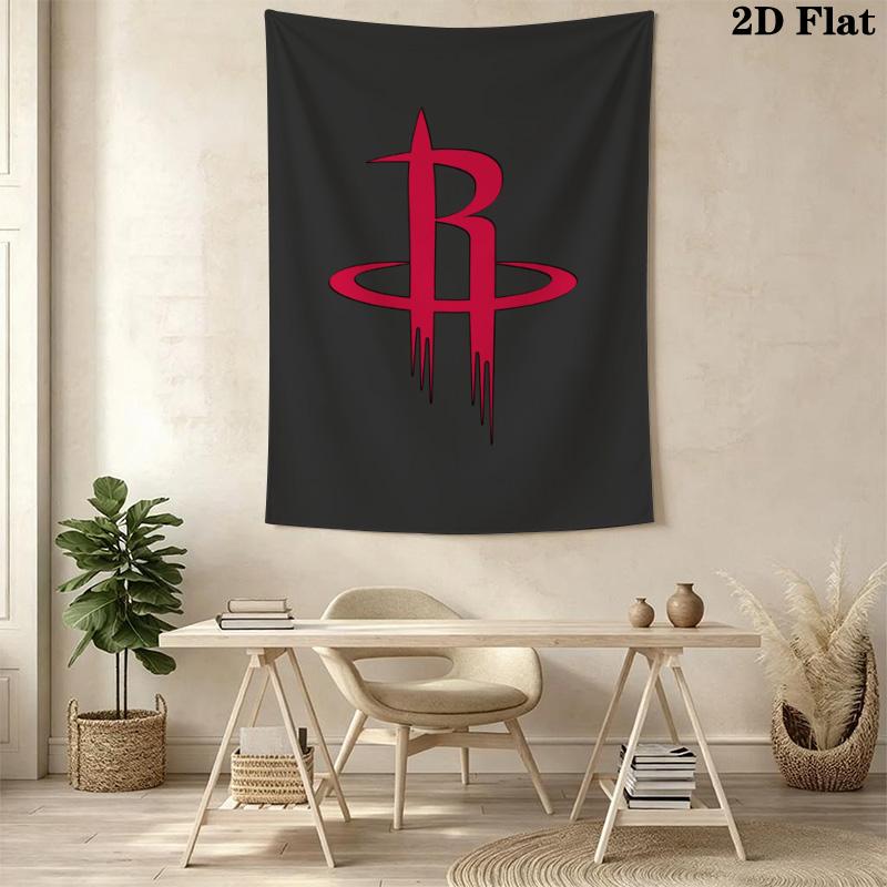Houston Rockets Logo Art Print Bedding 1 Duvet Cover 2 Pillowcase Without Core Soft And Comfortable Bedding Set Duvet Cover And Pillowcase