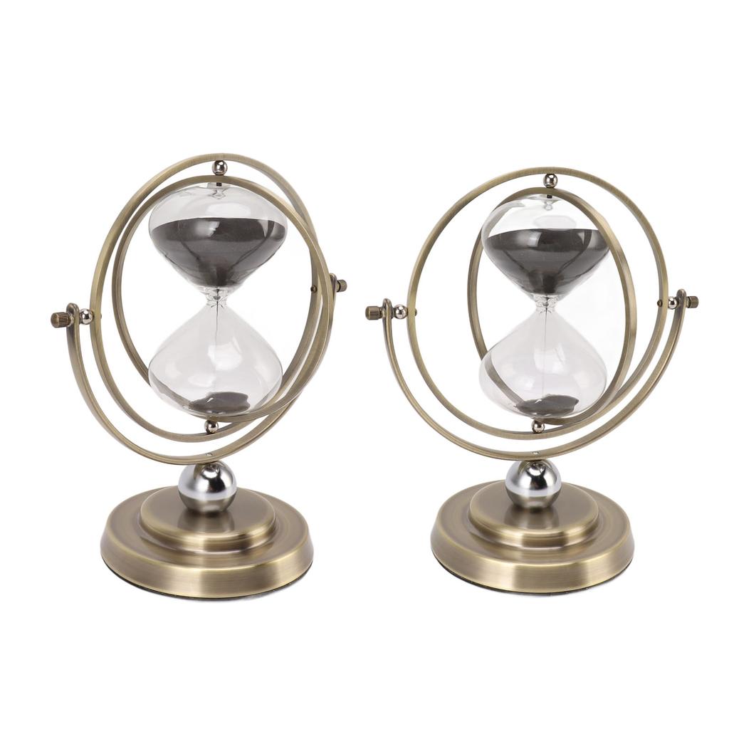Metal Hour Glass Simple Modern Accurate Timing Delicate Sand Timer Home Decoration Bronze Color