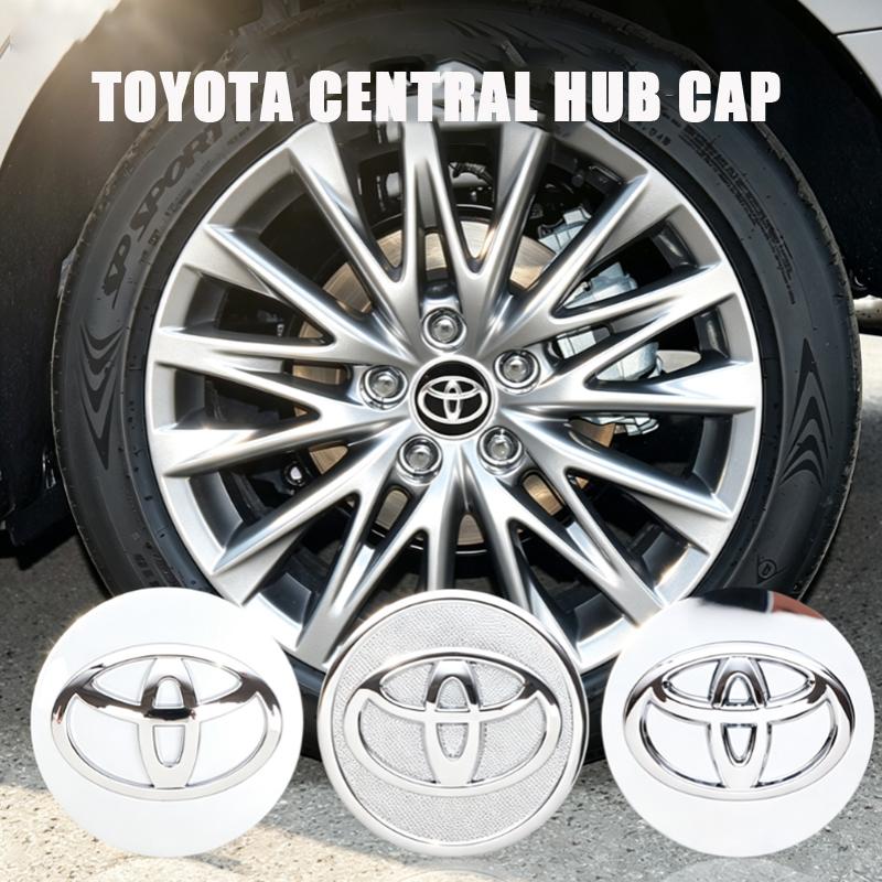 TRR24pcs 57mm 62mm Car Wheel Center Hub Cap For Toyota RAV4 Hilux Aygo Yaris Ractis Corolla Camry CHR Auris Tacoma Car Accessories