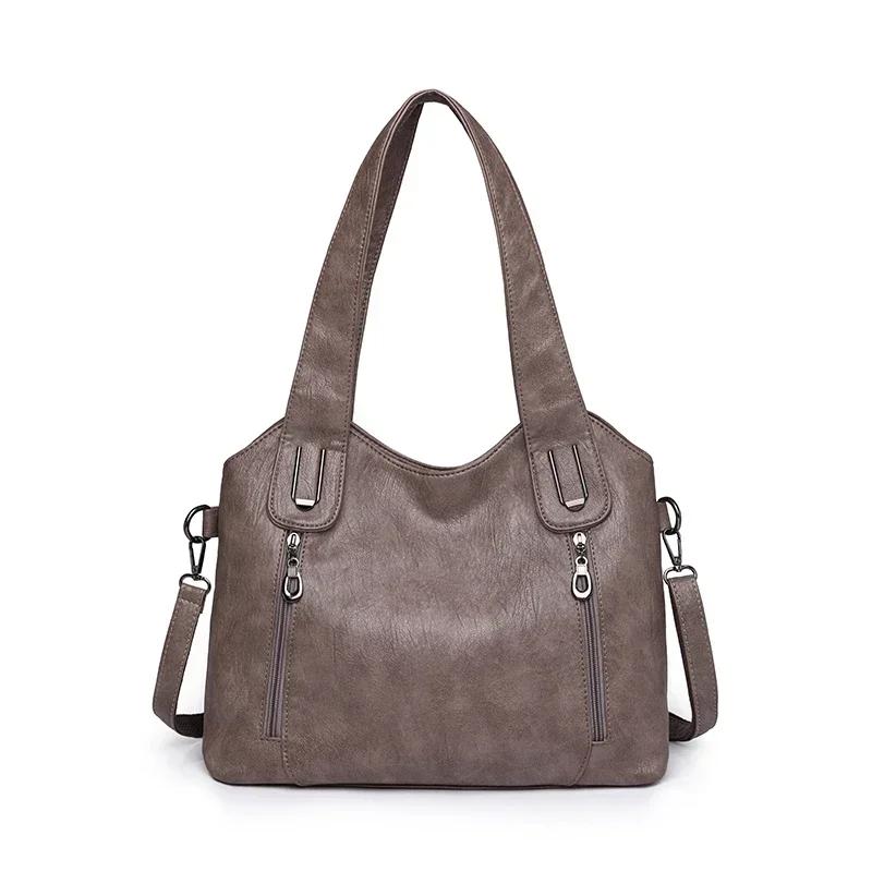 Solid Color Fashi Women Handbags Soft Leather Tote Bag Casual Big Crossbody Bags for Women New Shoulder Messenger bags Bolsa