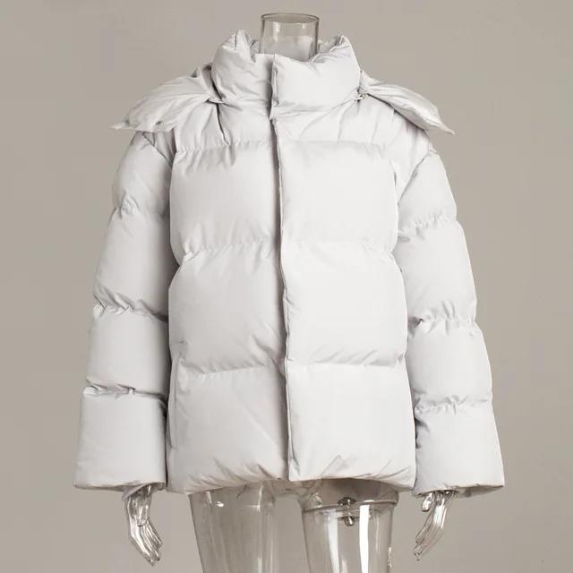 DRIPX Winter New Loose Hooded Cotton Padded Coat Women Solid Color Thick Warm Casual Quilted Apparel