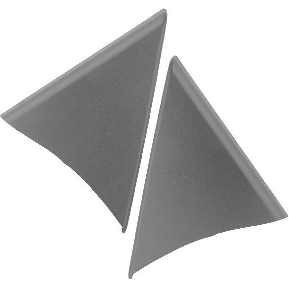 Front Door Upper Trim Panel Triangle Cover (Gray) with Gray Size 7.75