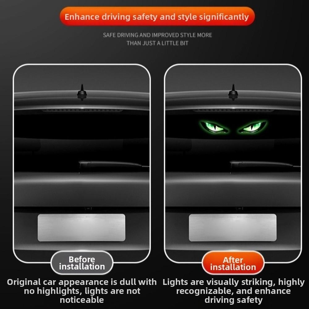 Wireless Devil Eyes Car Lights Suction Cup Car Atmosphere Light New Solar LED Car Light