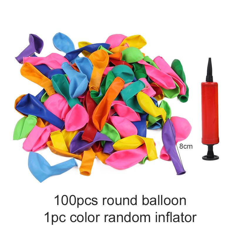 100pcs Latex Balloon With Pump Colored Spiral Long Strip Rotundity Birthday Wedding Festival Party DIY Decorations Supplies TMZ