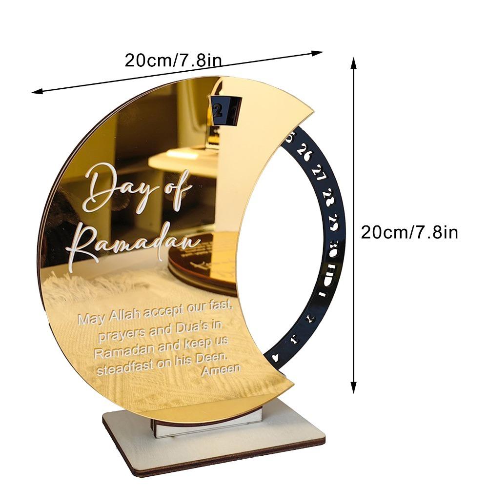 Rotatable Crescent Desktop Calendar 7.87x7.87in Holiday Table Decor Home Table Display