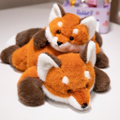 Neues 40-65cm Plüschtier Kawaii Liegende Fuchs Puppe Kissen Kinder Geburtstag Weihnachtsgeschenk Liebliches Stofftier