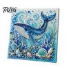 3D Strasssteine Bastelset Meeresschildkröte Oktopus DIY Perlenmalerei Set, Ozean Thema Diamant Malerei Entspannende Erwachsenen Sets Set für Erwachsene Anfänger, Perlen Alles-Perlen