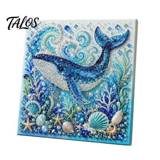 3D Strasssteine Bastelset Meeresschildkröte Oktopus DIY Perlenmalerei Set, Ozean Thema Diamant Malerei Entspannende Erwachsenen Sets Set für Erwachsene Anfänger, Perlen Alles-Perlen