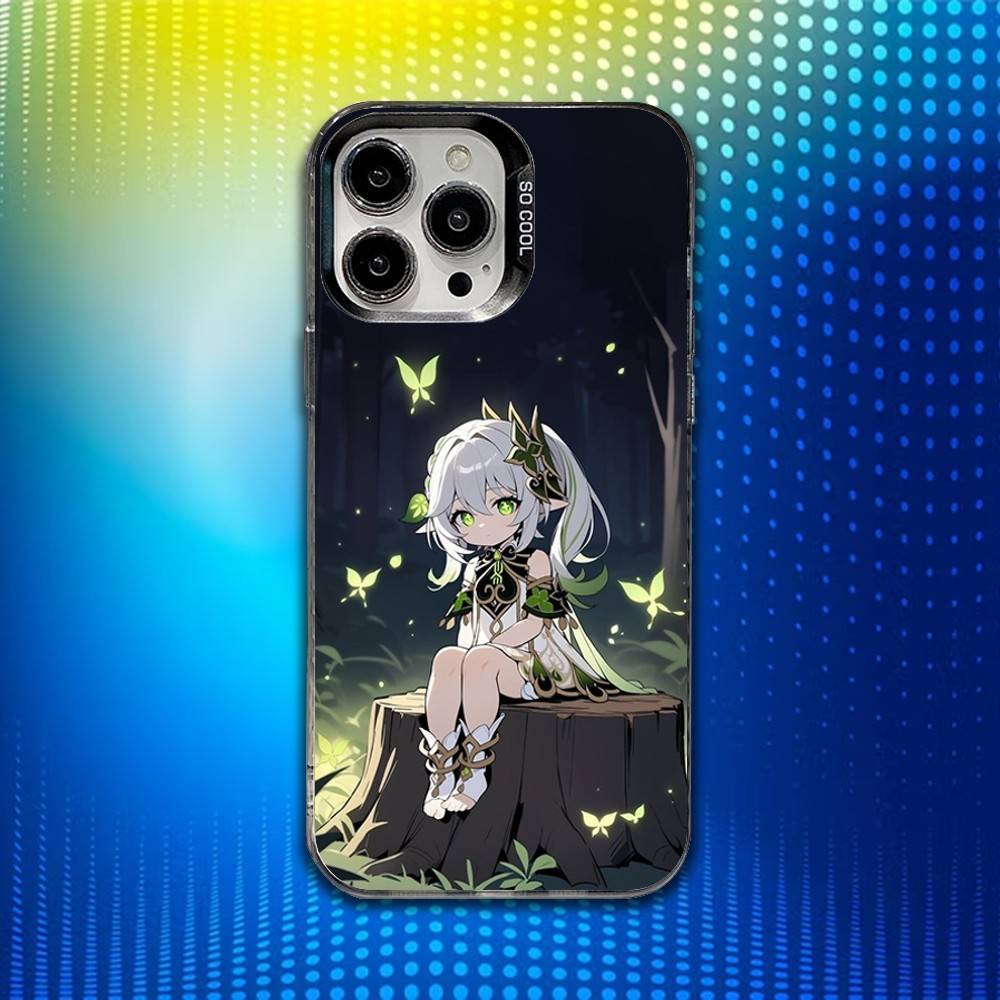 G-Genshin Impact N-Nahida Phone Case For iPhone 16,15,14,13,12,11,Mini,Pro,SE,MAX White Matte Shockproof Cover