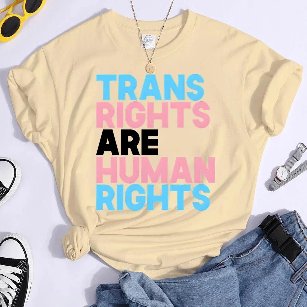 Trans Rights Are Human Rights T Shirt Pride Parade Personality Tops Tee Gay Transgender Shirts Pride Month Gift Streetwear