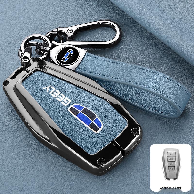Premium Protective Key Cover for Geely Emgrand: Fits 26 Models including Xingyue L, Xingrui, Boyue L, Haoyue, Bin Yue – Men's Buckle Design
