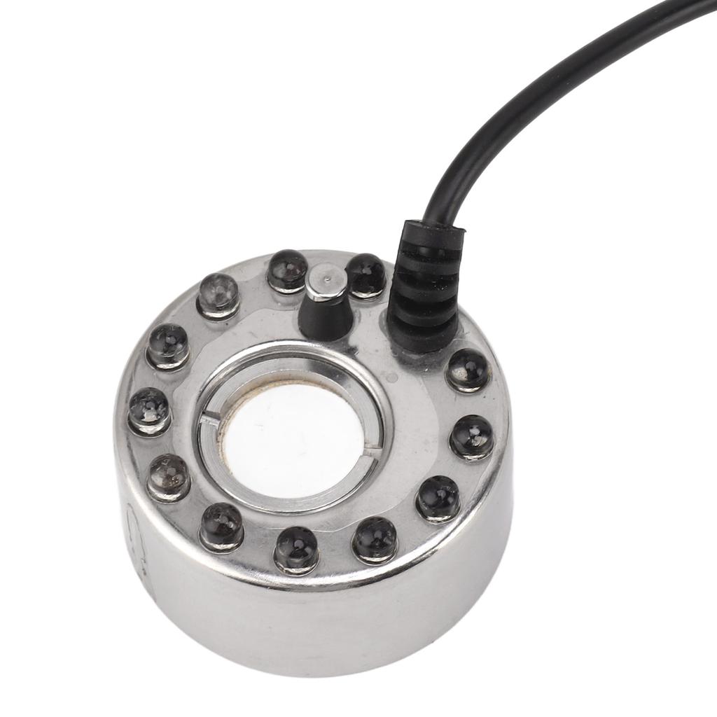 Color 12 LED Mist Maker Fogger Water Fountain Pond Fog Atomizer Humidifier with DC 5V Interface for Water Fountain Pond