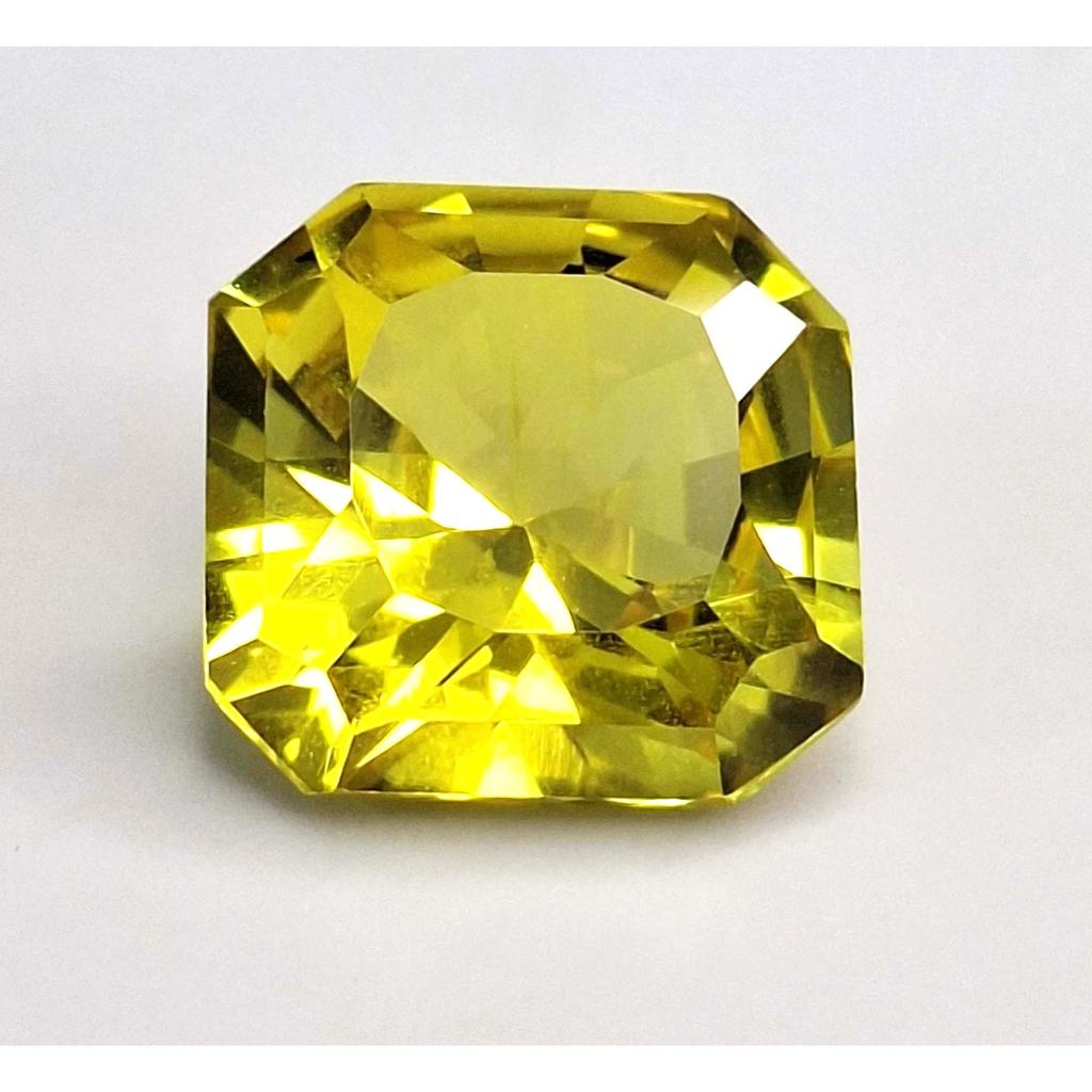 8-10 Ct Natural Yellow Color Sapphire Asscher Cut Fabulous Certified Gemstone