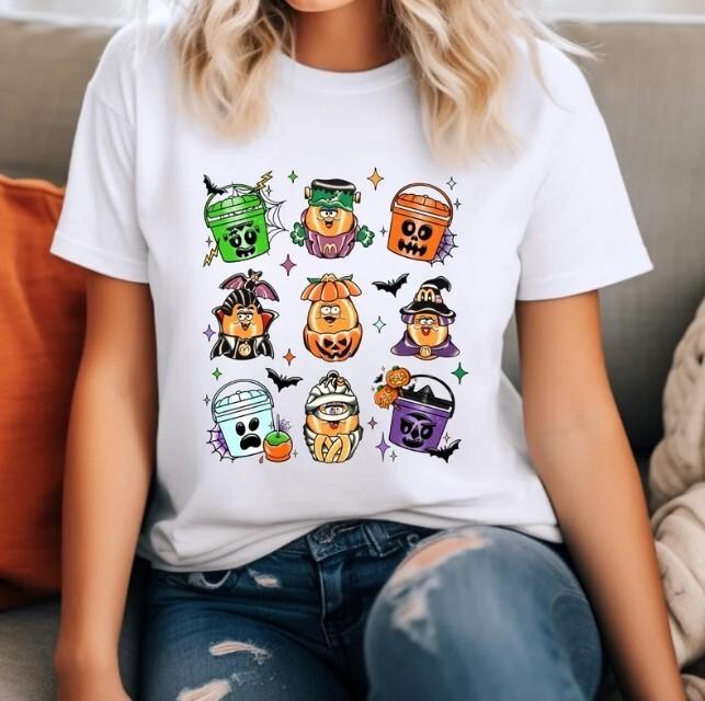 

S081 - Spooky Nuggets Meal Bucket Shirt, Funny Halloween T-Shirt Unisex T-Shirt XXXXL