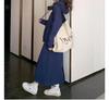 Korean Style Autumn Plus Size Slimming Hooded Sweatshirt and Skirt Two-Piece Set for Women