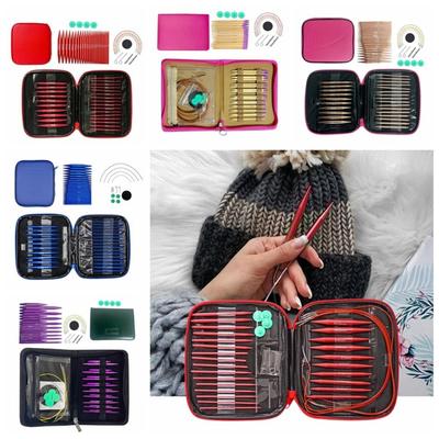 Removable Knitting Needles Set Handmade Crochet Needle Case Ring Needle Set  Weave Tool