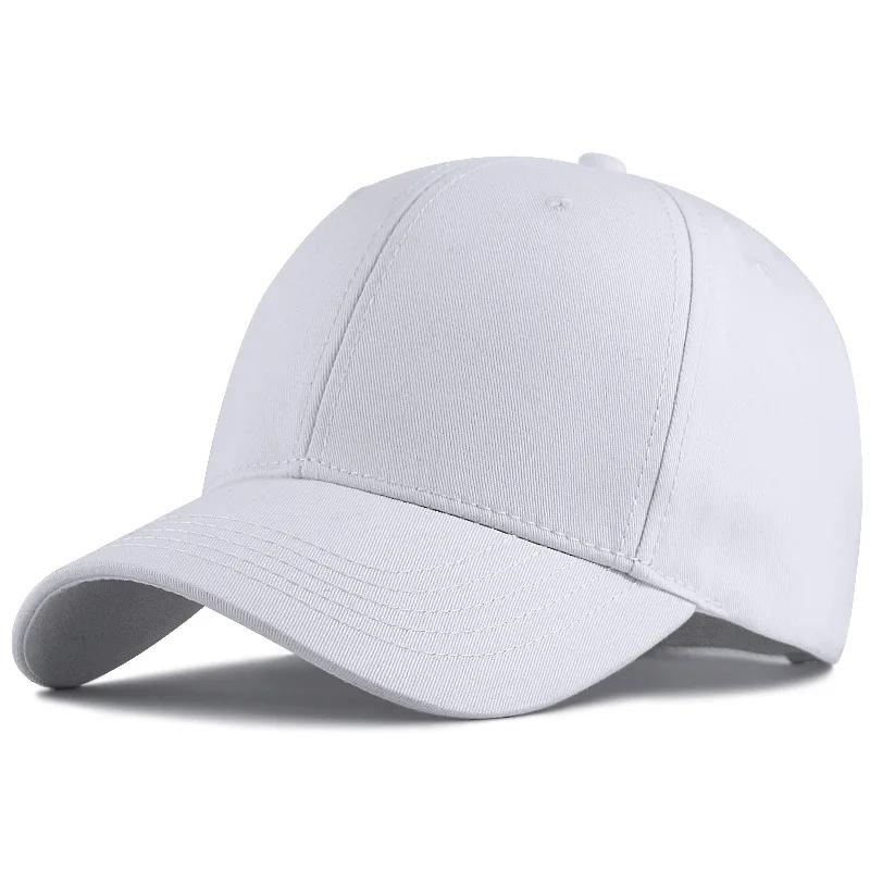 Chapeaux de Sport Uni en Coton Solide pour Homme Casquette de Soleil Unie pour Dame Casquettes Snapback Hiphop Casquette de Baseball pour Tête Large 57-60cm 61-68cm