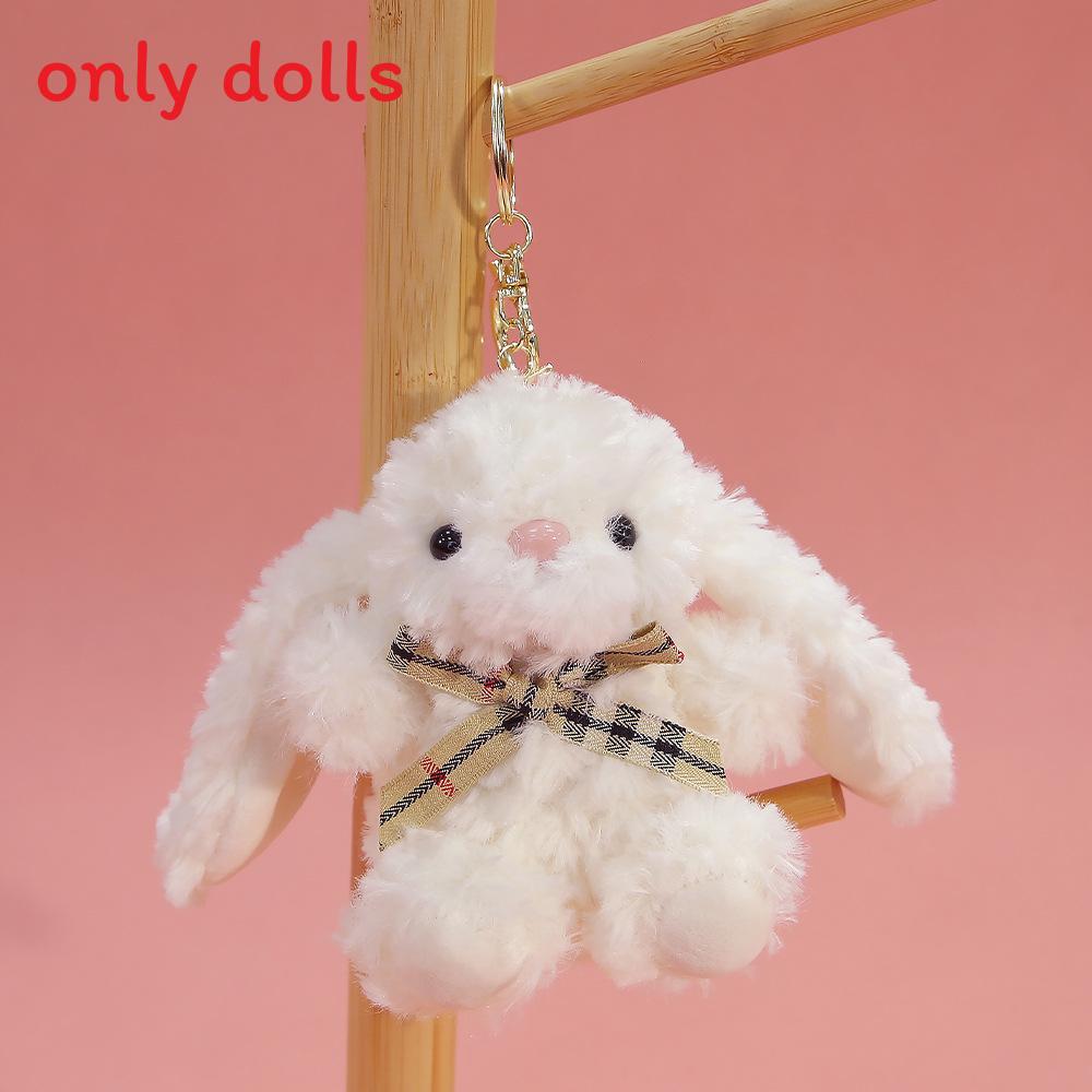

Adorable Rabbit Plush Toy With Pp Cotton Filling For Students Bookbag Decor White Butterfly