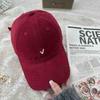 New Vintage Washable Cotton Baseball Cap Unisex Face Slimming Wide Brim Embroidered Duckbill Cap Simple Design