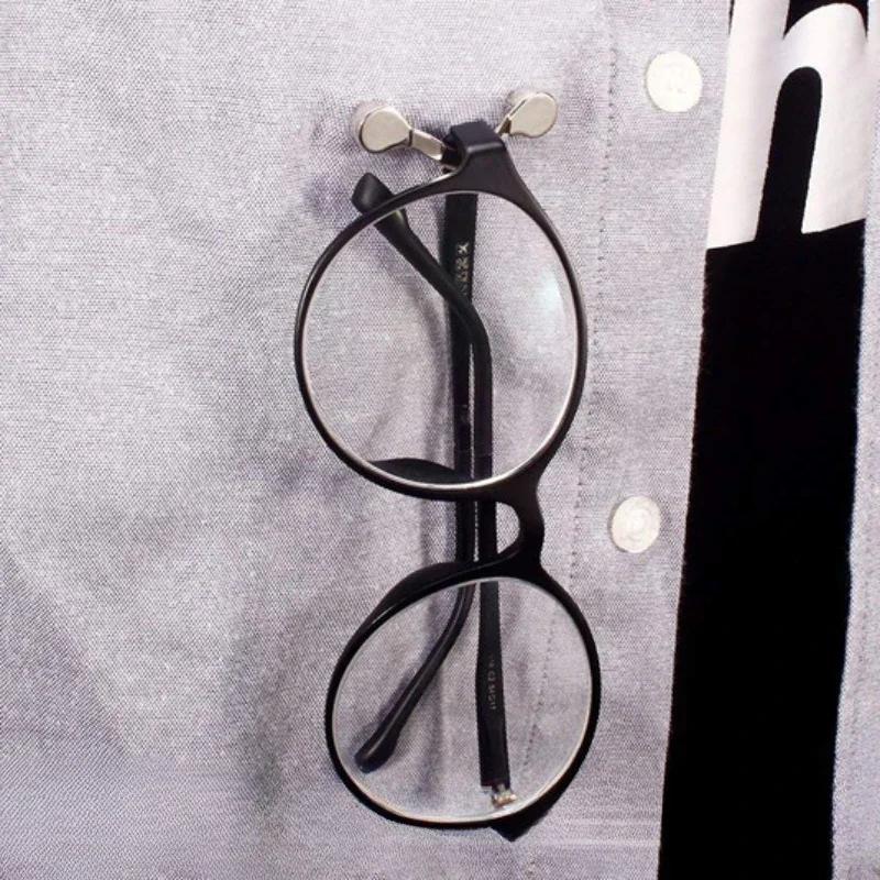 Multi-function Portable Magnetic Eyeglass Clips Holder Hang Brooches Pin Zinc Alloy Magnet Glasses Headset Line Metal Buckle