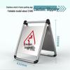 Stainless Steel No Parking, Caution Slippery, A-Frame Folding Sign