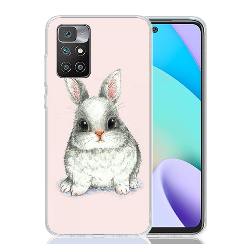 Cute Bunny Baby Rabbits Case Phone Cover for Xiaomi Redmi 13 13C 14C 12 12C 10 10C 10A 9 9C 9A 9T 8 8A 7 7A 6 Pro 6A K70 K60 K40