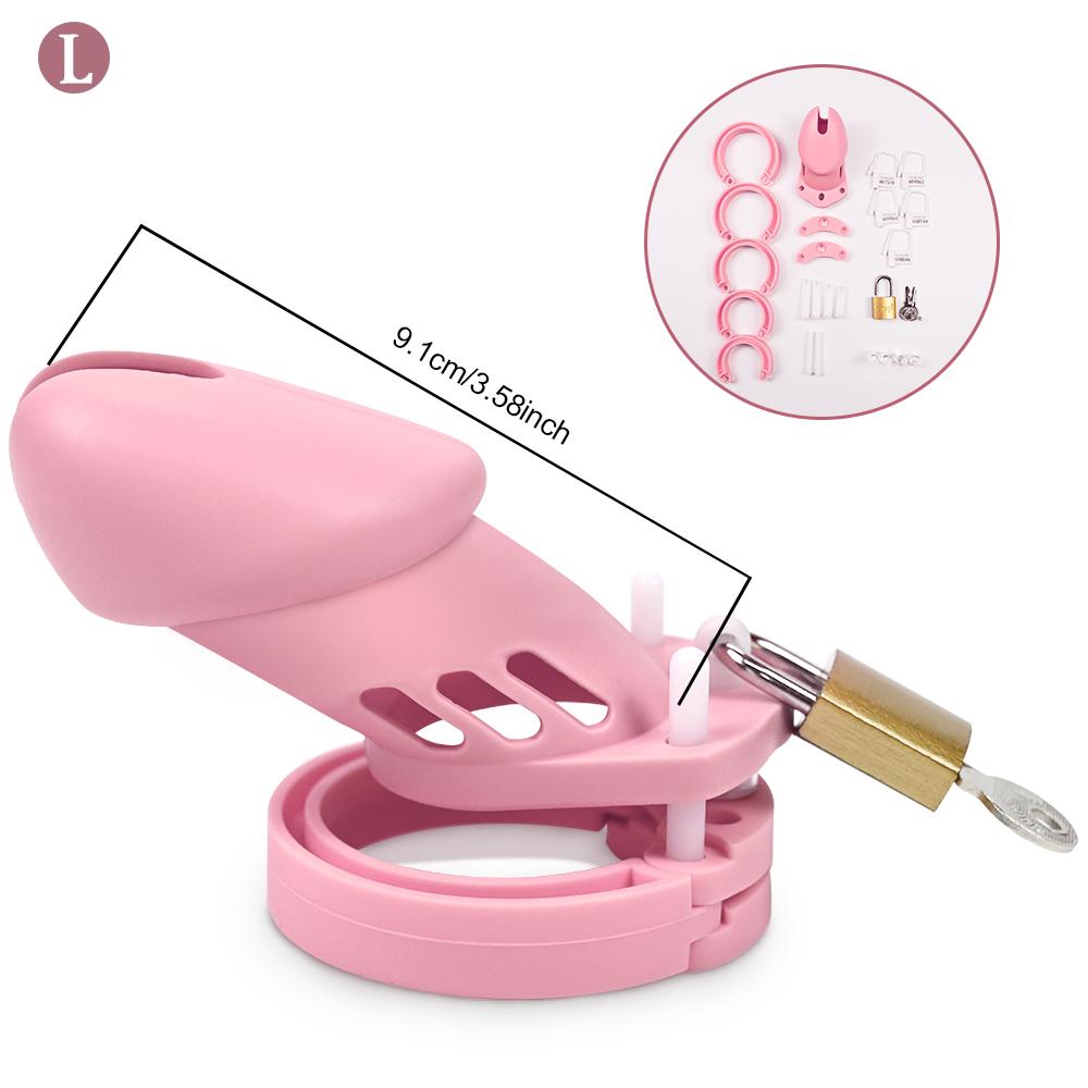 Male Chastity Cage Penis Lock With Lock Key Virginity For Men Breathable Cock Ring Men'S Cb Cock Cage Sm Urethra Lock Device Toy