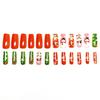 Festive Snowman & Snowflake Tree Nail Art: European & American Style Christmas Fake Nails