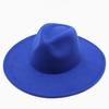 Cappello a tesa larga con visiera piatta da coppia uomo e donna autunno e inverno cappello a cilindro di lana cappello da jazz da gentiluomo