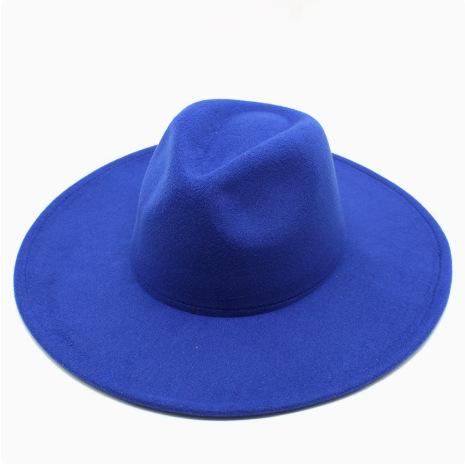 Cappello a tesa larga con visiera piatta da coppia uomo e donna autunno e inverno cappello a cilindro di lana cappello da jazz da gentiluomo
