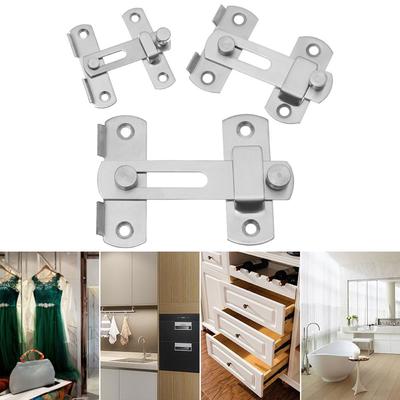 Padlock Clasp Silent Gate Buckle Stainless Steel Cabinet Catches Door Bolt Window Catch Lock Hasp