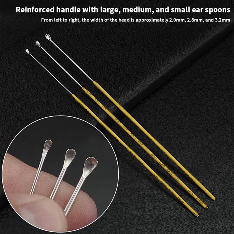 Professional Ear Picking Tools Earpick Wax Remover Curette Ear Scooping Dig Tool Spoon Cleaner Stick Stainless Steel Ear Care