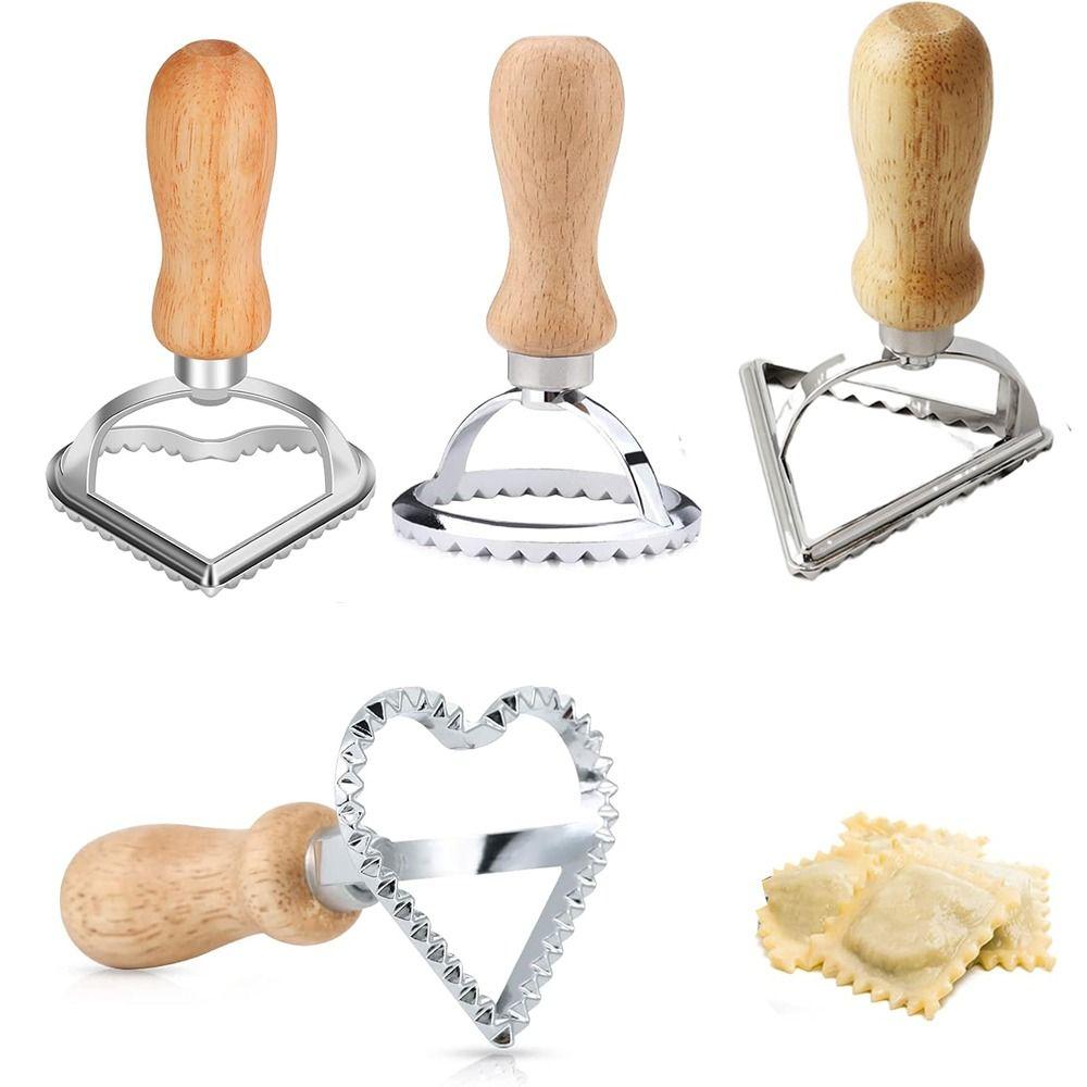 

3Pcs Round/Triangles/Heart Shape Pastry Press Mold Set Ravioli Stamp Kitchen Accessories